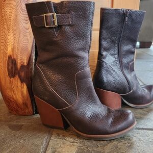 Brown Leather Ankle Boots